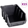 Kit de bacs de stockage et panneaux muraux 29 pcs rouge et noir 