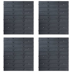 Kit de bacs de stockage et panneaux muraux 29 pcs rouge et noir 