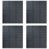 Kit de bacs de stockage et panneaux muraux 29 pcs rouge et noir 