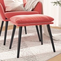 Repose-pied Rose 45x29,5x35 cm Velours 