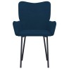 Chaises à manger lot de 2 Bleu Velours 