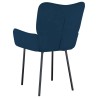 Chaises à manger lot de 2 Bleu Velours 