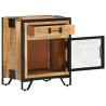 Table de chevet 43x30x51 cm Bois de manguier massif brut 