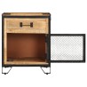 Table de chevet 43x30x51 cm Bois de manguier massif brut 