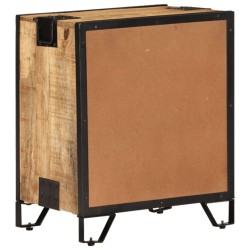 Table de chevet 43x30x51 cm Bois de manguier massif brut 