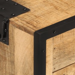 Table de chevet 43x30x51 cm Bois de manguier massif brut 