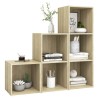 Ensemble de meubles TV 3 pcs Chêne sonoma Bois d'ingénierie 