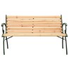 Banc de jardin 116 cm Fonte et bois massif de sapin 