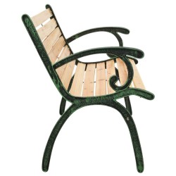 Banc de jardin 116 cm Fonte et bois massif de sapin 