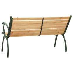 Banc de jardin 116 cm Fonte et bois massif de sapin 