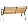 Banc de jardin 116 cm Fonte et bois massif de sapin 