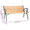 Banc de jardin 116 cm Fonte et bois massif de sapin 
