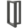Pieds de table à manger en T, 2 pièces, anthracite, 50 x 35 x (72-73) cm, acier 