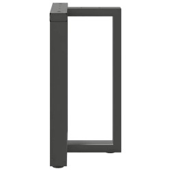 Pieds de table à manger en T, 2 pièces, anthracite, 50 x 35 x (72-73) cm, acier 