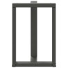 Pieds de table à manger en T, 2 pièces, anthracite, 50 x 35 x (72-73) cm, acier 