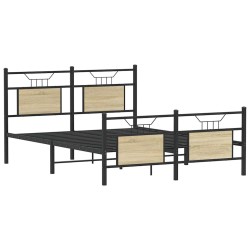 Cadre de lit sans matelas chêne sonoma 150x200 cm 