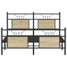 Cadre de lit sans matelas chêne sonoma 150x200 cm 