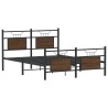 Cadre de lit sans matelas chêne marron 150x200 cm 