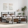 Cadre de lit sans matelas chêne marron 150x200 cm 