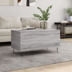 Table basse Sonoma gris 90x44,5x45 cm Bois d'ingénierie 