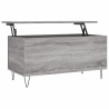 Table basse Sonoma gris 90x44,5x45 cm Bois d'ingénierie 