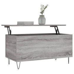Table basse Sonoma gris 90x44,5x45 cm Bois d'ingénierie 