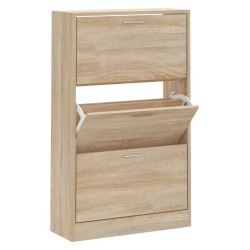 Armoire à chaussures Chêne sonoma 63x24x103cm Bois d'ingénierie 