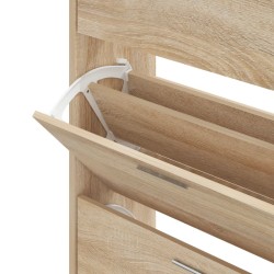 Armoire à chaussures Chêne sonoma 63x24x103cm Bois d'ingénierie 