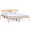 Cadre de lit sans matelas bois de pin massif 
