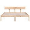 Cadre de lit sans matelas bois de pin massif 