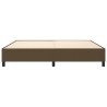 Cadre de lit sans matelas marron foncé 200x200 cm tissu 