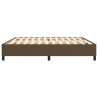 Cadre de lit sans matelas marron foncé 200x200 cm tissu 