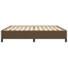 Cadre de lit sans matelas marron foncé 200x200 cm tissu 