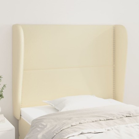 Tête de lit avec oreilles Crème 83x23x118/128 cm Similicuir 
