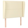Tête de lit avec oreilles Crème 83x23x118/128 cm Similicuir 