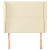 Tête de lit avec oreilles Crème 83x23x118/128 cm Similicuir 