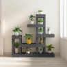 Support à plantes Gris 92x25x97 cm Bois massif de pin 