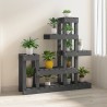 Support à plantes Gris 92x25x97 cm Bois massif de pin 