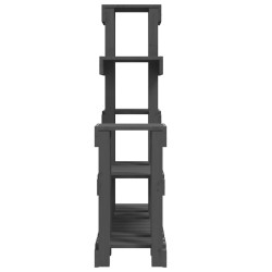 Support à plantes Gris 92x25x97 cm Bois massif de pin 