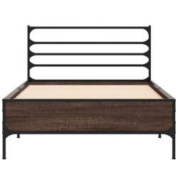 Cadre de lit sans matelas chêne marron 90x190 cm 