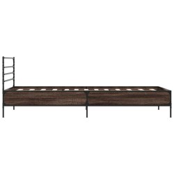 Cadre de lit sans matelas chêne marron 90x190 cm 