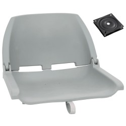 Ensemble de sièges de bateau pliables lot de 2 gris 