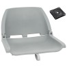 Ensemble de sièges de bateau pliables lot de 2 gris 