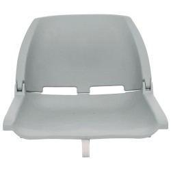 Ensemble de sièges de bateau pliables lot de 2 gris 