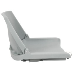 Ensemble de sièges de bateau pliables lot de 2 gris 