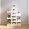 Support à plantes Blanc 85x25x109,5 cm Bois massif de pin 