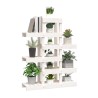 Support à plantes Blanc 85x25x109,5 cm Bois massif de pin 
