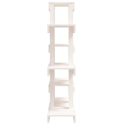 Support à plantes Blanc 85x25x109,5 cm Bois massif de pin 