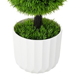 Plante artificielle Topiaire Pin avec pot 24x90 cm Vert 