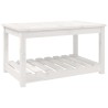Table de jardin blanc 82,5x50,5x45 cm bois massif de pin 